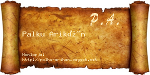 Palku Arikán névjegykártya